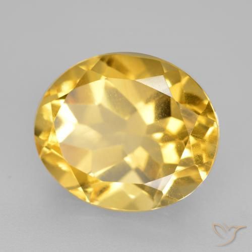 Citrine Doré moyen naturelle ovale, 4.57 ct, VS