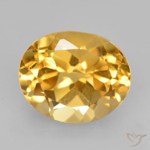 Citrine Doré moyen-foncé naturelle ovale, 4.86 ct, VVS-VS