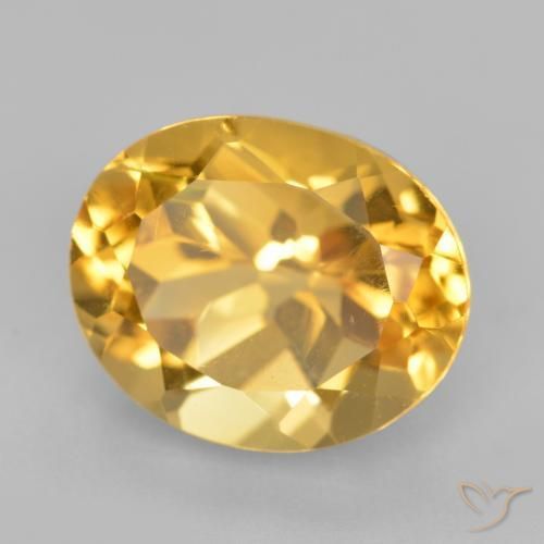 Citrine Doré moyen-foncé naturelle ovale, 4.86 ct, VVS-VS