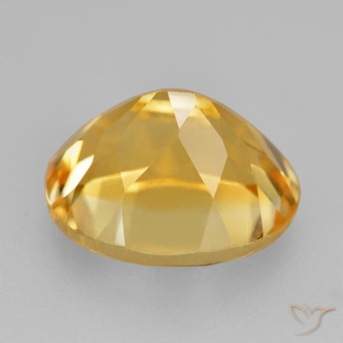 Citrine Doré moyen-foncé naturelle ovale, 4.86 ct, VVS-VS