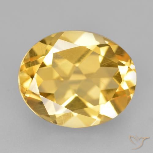 Citrine Or naturelle ovale, 4.37 ct, VVS