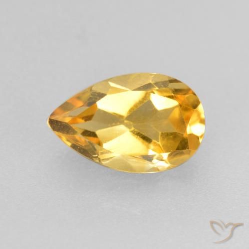 0.79ct Naturel Top Gold Citrine, En forme de poire, VS