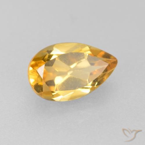 Citrine Top Gold naturelle En forme de poire, 0.79 ct, VS