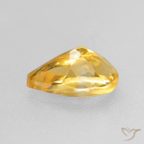 Citrine Or moyen naturelle En forme de poire, 0.82 ct, VS