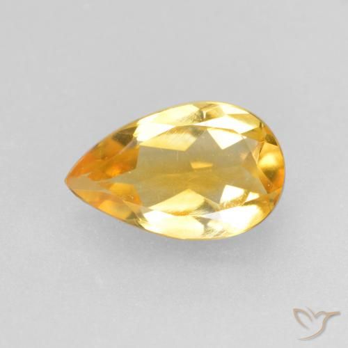 0.66ct Naturel Top Gold Citrine, En forme de poire, VS