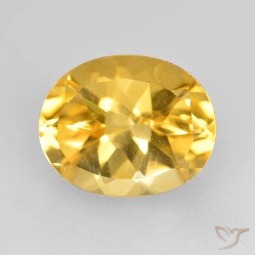 Citrine Doré moyen naturelle ovale, 4.85 ct, VVS-VS