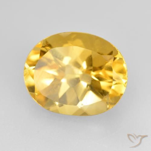 Citrine Doré moyen naturelle ovale, 4.85 ct, VVS-VS