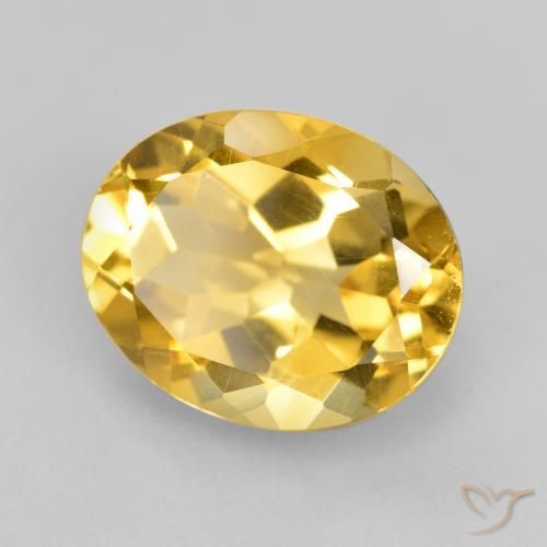Citrine Doré naturelle ovale, 4.42 ct, VVS-VS