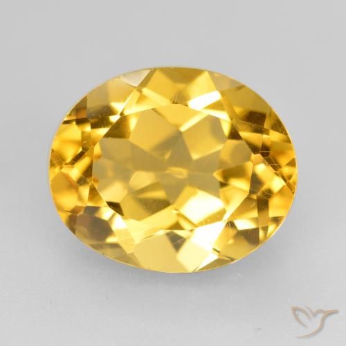 Citrine Or moyen naturelle ovale, 4.62 ct, VVS-VS
