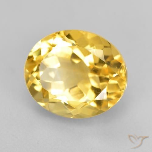 Citrine Doré naturelle ovale, 5.04 ct, VVS-VS