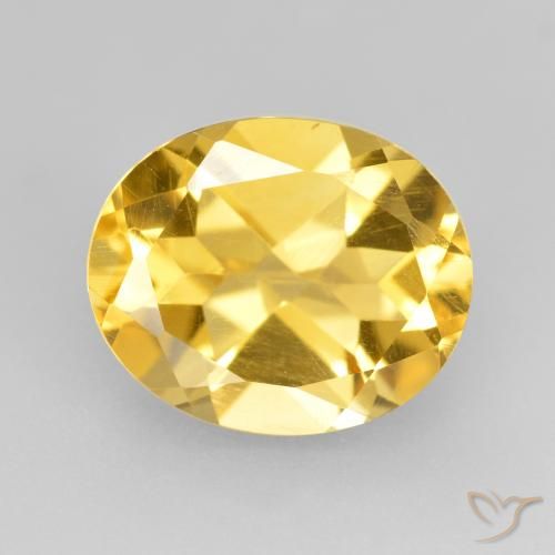 Citrine Doré naturelle ovale, 4.43 ct, VVS-VS