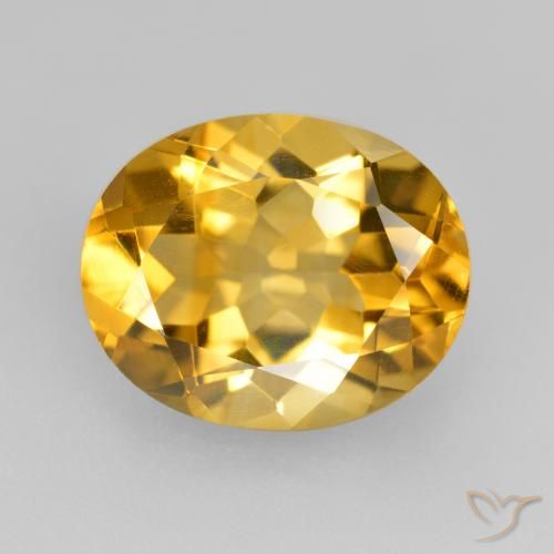 4.77ct Naturel Doré moyen-léger Citrine, ovale, VVS-VS