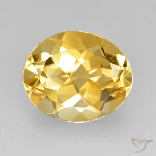 Citrine Doré naturelle ovale, 4.38 ct, VVS-VS