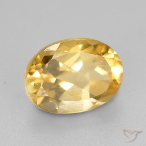 Citrine Or naturelle ovale, 1.77 ct, VS