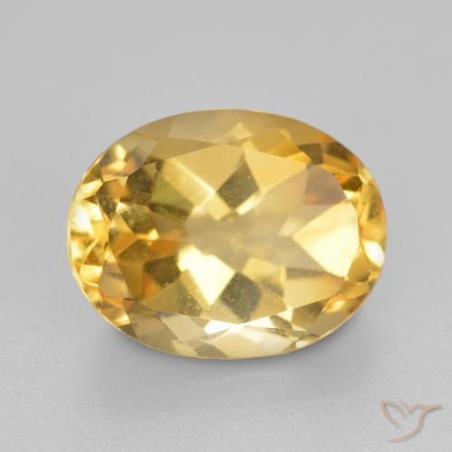 Citrine Orange Doré naturelle ovale, 1.91 ct, VS