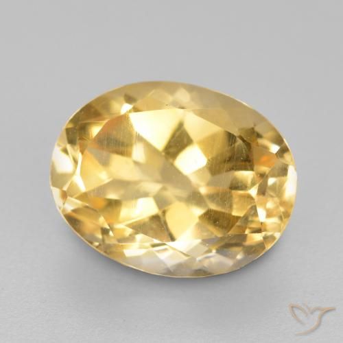 Citrine Or naturelle ovale, 1.90 ct, VS