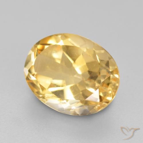 Citrine Or naturelle ovale, 1.90 ct, VS