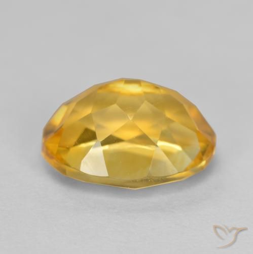 Citrine Doré moyen-foncé naturelle ovale, 1.86 ct, VS