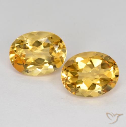 3.54ctw Naturel Orange doré profond Citrine, ovale, VVS-VS