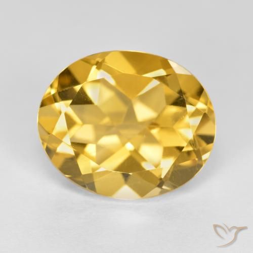 Citrine Orange Doré naturelle ovale, 4.68 ct, VVS-VS