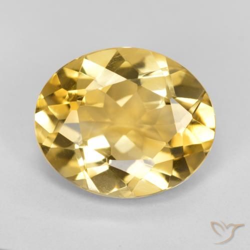 Citrine Orange Doré naturelle ovale, 4.31 ct, VVS-VS