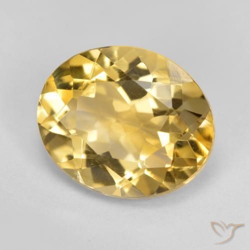 Citrine Orange Doré naturelle ovale, 4.31 ct, VVS-VS