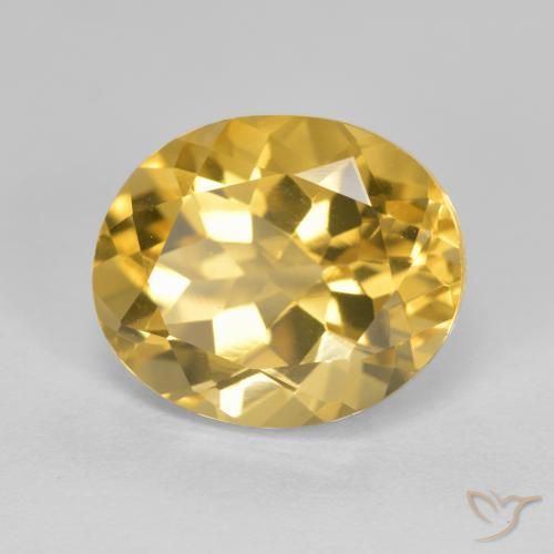 Citrine Doré moyen naturelle ovale, 4.80 ct, VVS-VS