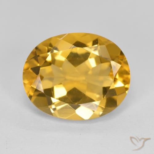 Citrine Doré profond naturelle ovale, 4.22 ct, VVS-VS