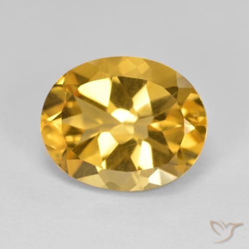 4.12ct Naturel Orange Doré Citrine, ovale, VVS-VS