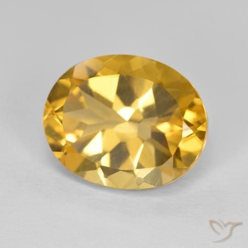 Citrine Orange Doré naturelle ovale, 4.12 ct, VVS-VS