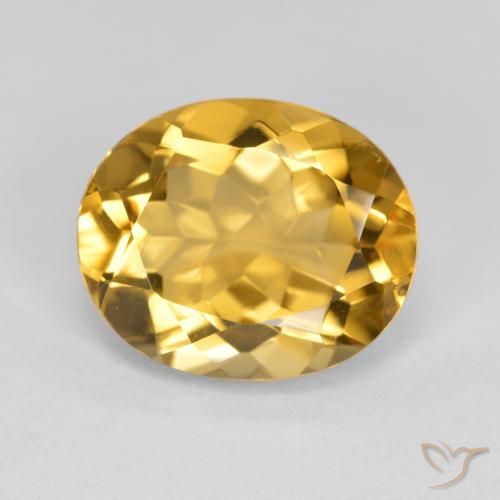 Citrine Orange Doré naturelle ovale, 4.44 ct, VVS-VS