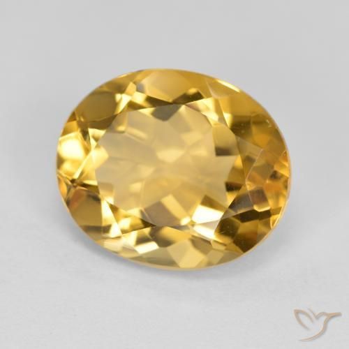 Citrine Orange Doré naturelle ovale, 4.44 ct, VVS-VS