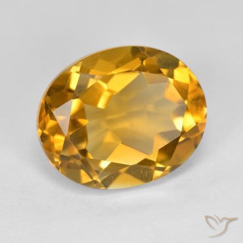 Citrine Orange-or naturelle ovale, 4.79 ct, VVS-VS