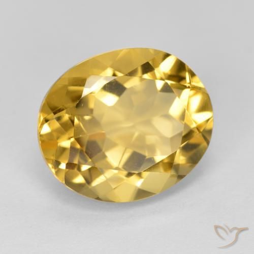 Citrine Orange Doré naturelle ovale, 4.72 ct, VVS-VS