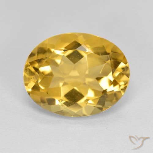 Citrine Doré moyen naturelle ovale, 3.80 ct, VVS-VS