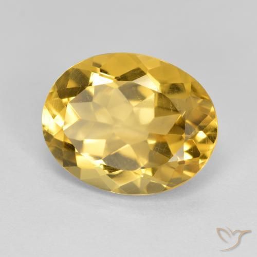 Citrine Doré moyen naturelle ovale, 3.80 ct, VVS-VS