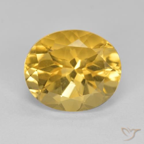 Citrine Doré moyen naturelle ovale, 5.01 ct, VVS-VS