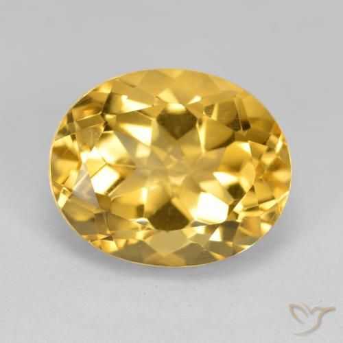 5.25ct Naturel Doré moyen Citrine, ovale, VVS-VS