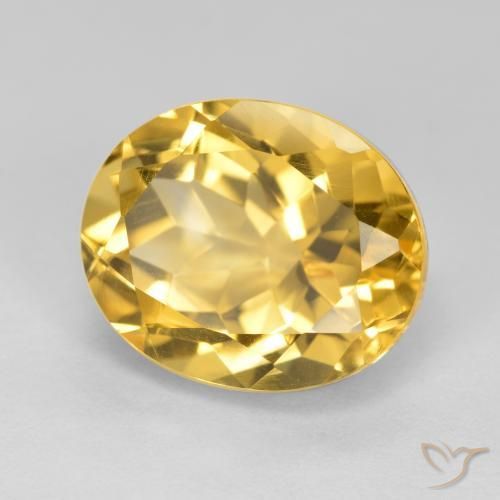 Citrine Doré moyen naturelle ovale, 5.25 ct, VVS-VS