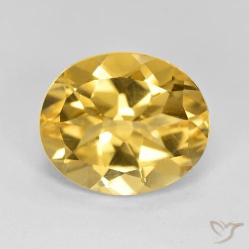Citrine Orange Doré naturelle ovale, 4.26 ct, VVS-VS