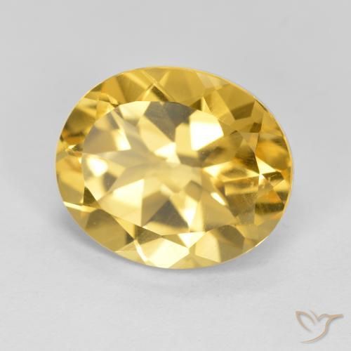 Citrine Orange Doré naturelle ovale, 4.26 ct, VVS-VS