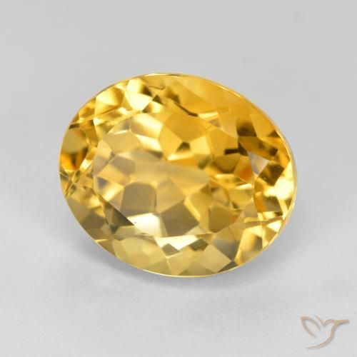 Citrine Orange Doré naturelle ovale, 5.23 ct, VVS-VS