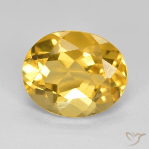 4.75ct Naturel Doré moyen Citrine, ovale, VVS-VS