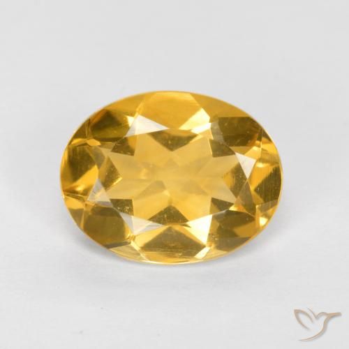 Citrine Orange Doré naturelle ovale, 1.46 ct, VVS-VS