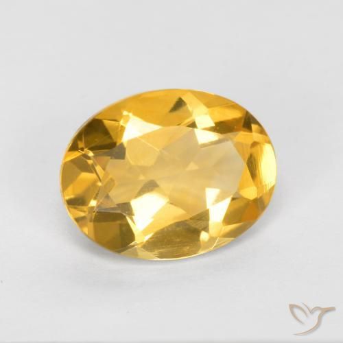 Citrine Orange Doré naturelle ovale, 1.46 ct, VVS-VS