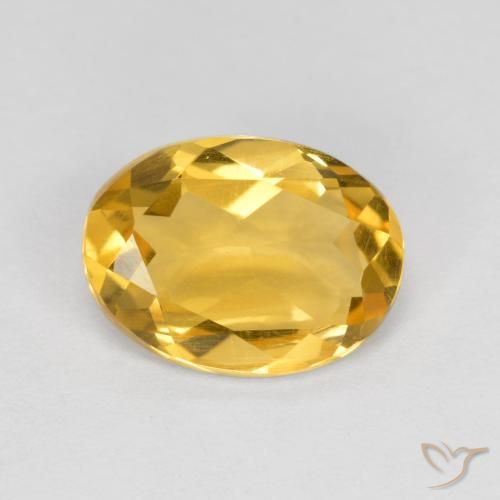 Citrine Orange Doré naturelle ovale, 1.57 ct, VS