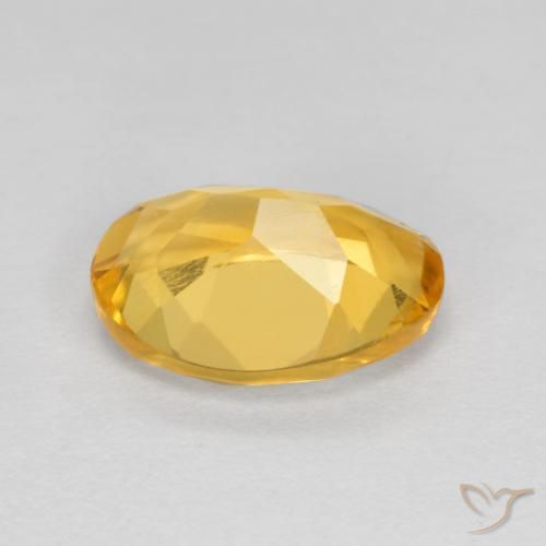 Citrine Orange Doré naturelle ovale, 1.57 ct, VS