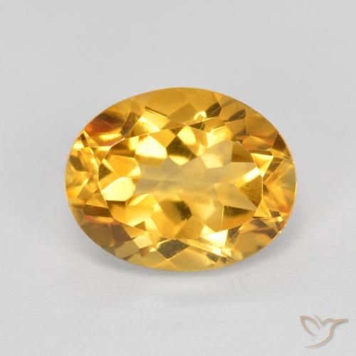 Citrine Doré foncé naturelle ovale, 1.92 ct, VVS-VS