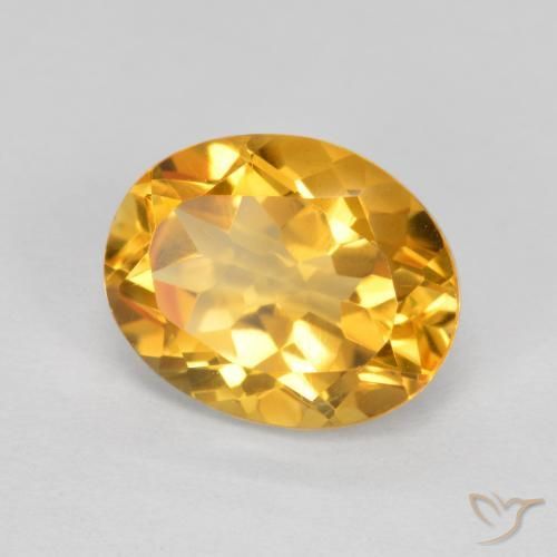 Citrine Doré foncé naturelle ovale, 1.92 ct, VVS-VS
