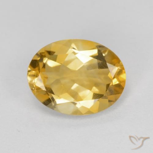 Citrine Doré moyen naturelle ovale, 1.62 ct, VS-SI